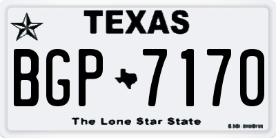 TX license plate BGP7170