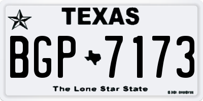 TX license plate BGP7173
