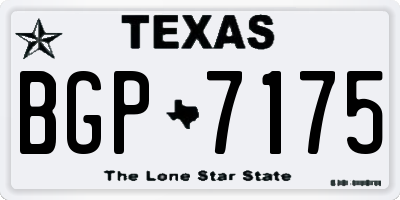TX license plate BGP7175