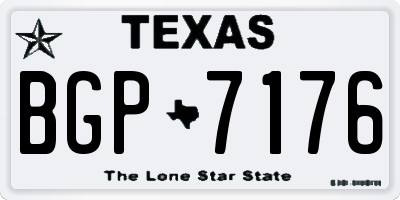 TX license plate BGP7176
