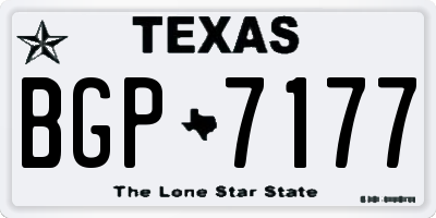 TX license plate BGP7177