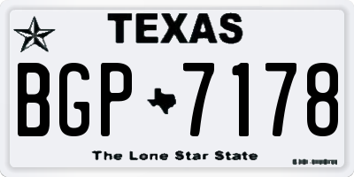 TX license plate BGP7178
