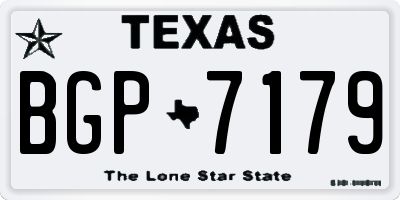TX license plate BGP7179