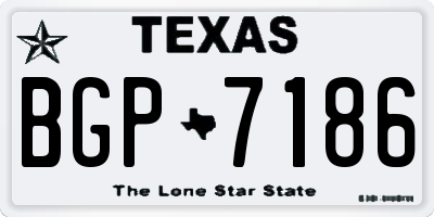 TX license plate BGP7186