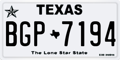 TX license plate BGP7194