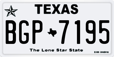 TX license plate BGP7195
