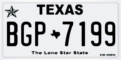 TX license plate BGP7199