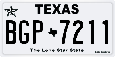TX license plate BGP7211