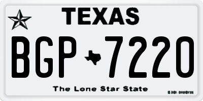TX license plate BGP7220