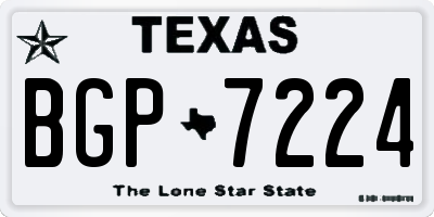 TX license plate BGP7224
