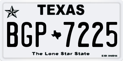 TX license plate BGP7225