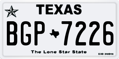 TX license plate BGP7226