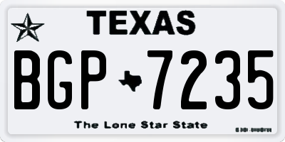 TX license plate BGP7235