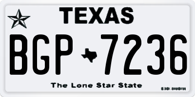 TX license plate BGP7236