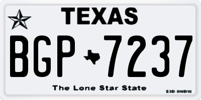 TX license plate BGP7237