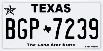 TX license plate BGP7239