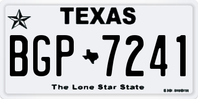 TX license plate BGP7241