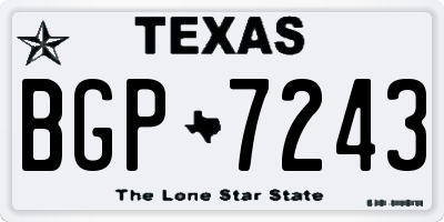 TX license plate BGP7243
