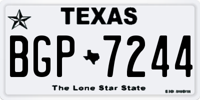 TX license plate BGP7244