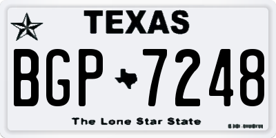 TX license plate BGP7248