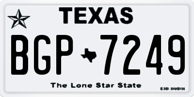 TX license plate BGP7249
