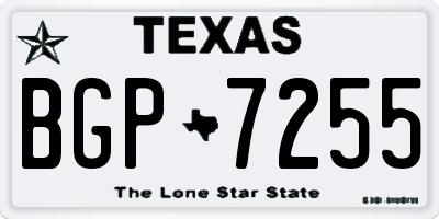 TX license plate BGP7255