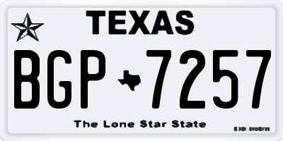 TX license plate BGP7257