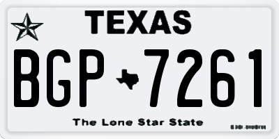TX license plate BGP7261