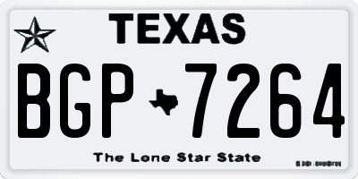 TX license plate BGP7264