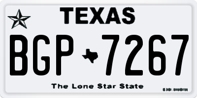 TX license plate BGP7267