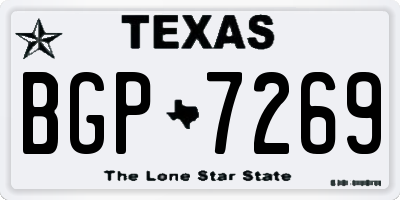 TX license plate BGP7269