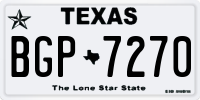 TX license plate BGP7270