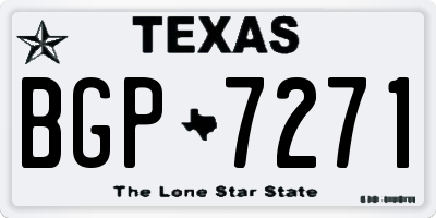 TX license plate BGP7271