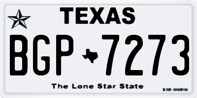 TX license plate BGP7273