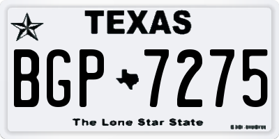 TX license plate BGP7275