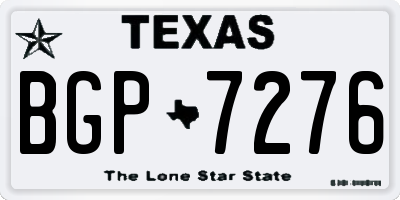 TX license plate BGP7276