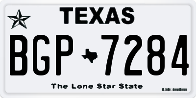 TX license plate BGP7284