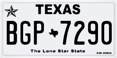 TX license plate BGP7290