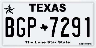 TX license plate BGP7291