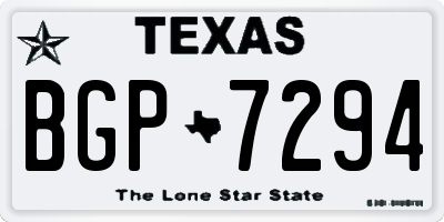 TX license plate BGP7294