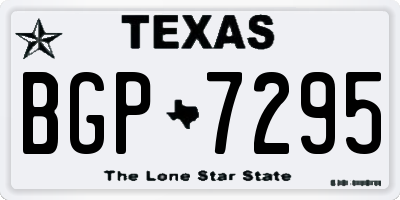 TX license plate BGP7295