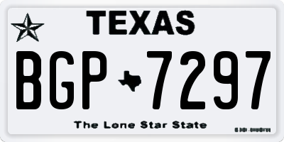 TX license plate BGP7297