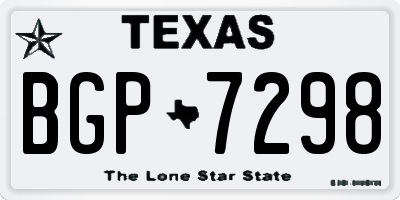 TX license plate BGP7298