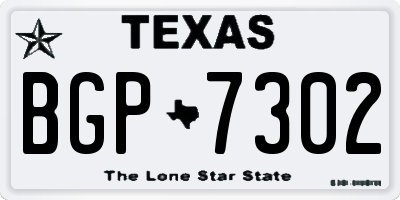 TX license plate BGP7302
