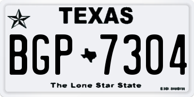 TX license plate BGP7304