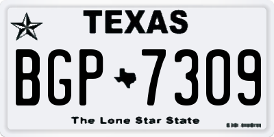 TX license plate BGP7309