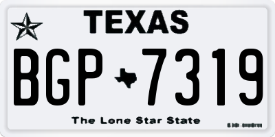 TX license plate BGP7319