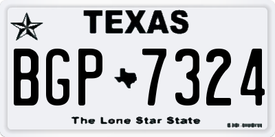 TX license plate BGP7324