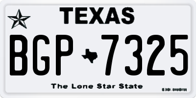 TX license plate BGP7325