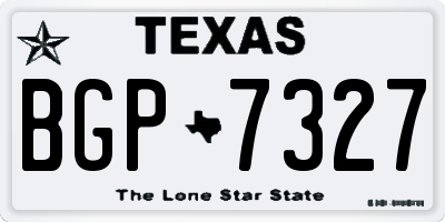 TX license plate BGP7327